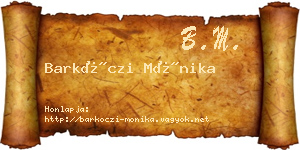 Barkóczi Mónika névjegykártya