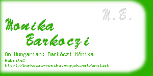 monika barkoczi business card
